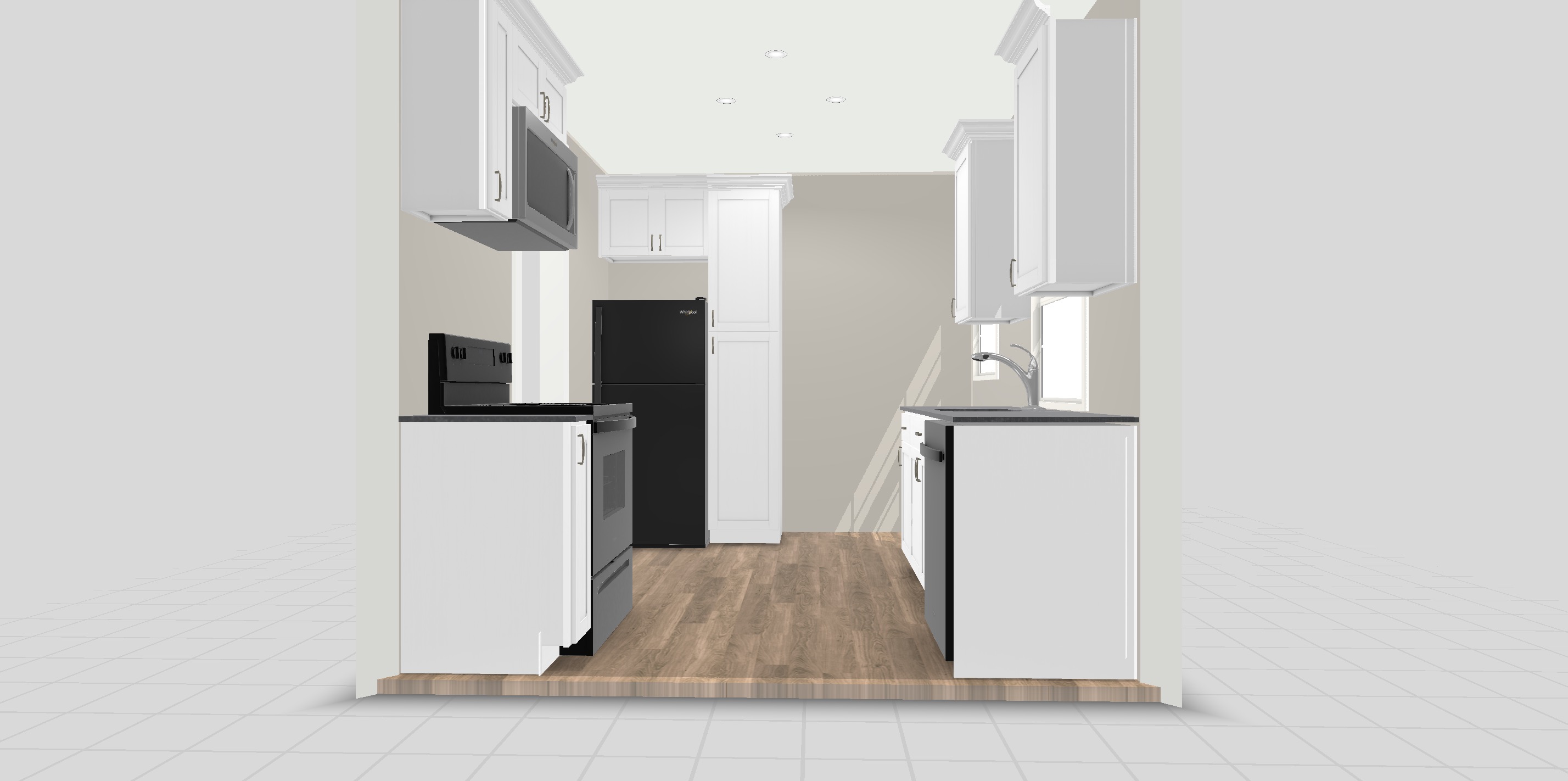 small old brown kitchen